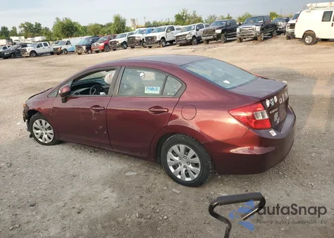 2012 Honda Civic Lx z USA, uszkodzony, nr VIN 2HGFB2F56CH565020